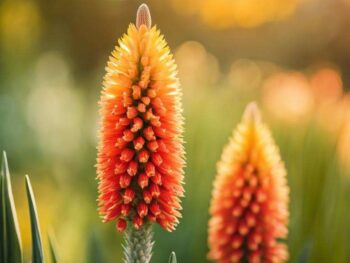gardening with red hot pokers