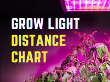 Grow light distance chart.