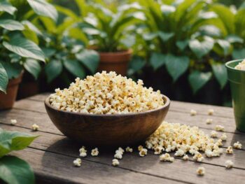 harvesting homegrown popcorn kernels
