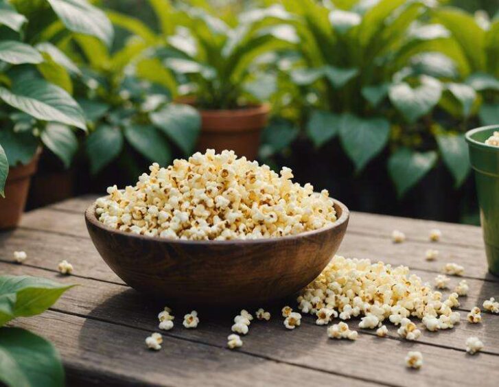 harvesting homegrown popcorn kernels