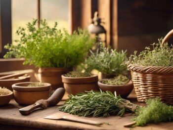 herb harvesting and drying