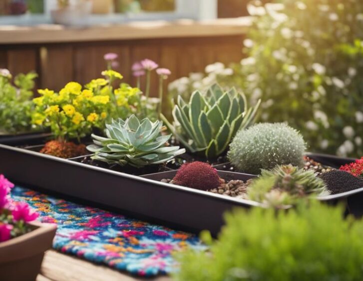 organize garden with trays organize garden with trays