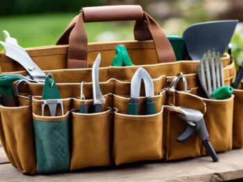 organized gardening with tool belts
