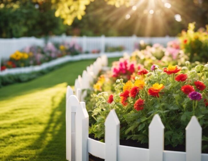 secure garden with fences